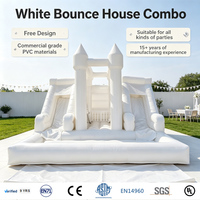 Château gonflable commercial en PVC à thème mariage, directement de l'usine, avec toboggan, personnalisable pour la location de fêtes en extérieur