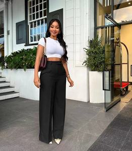 2025 femmes pantalons à jambes larges robe <span class=keywords><strong>pantalon</strong></span> Bootcut <span class=keywords><strong>pantalon</strong></span> droit tenue d'affaires travail bureau vêtements pantalons formels - Product Image 3