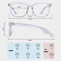 Personalisierte Blaulichtfilterbrille für Computer, Lesebrille, Gaming, TV und Telefone – Für Damen und Herren (Transparent)