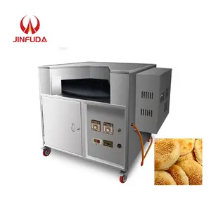 Ticari arapça Pita ekmek makinesi fırın tünel gaz fırın arapça Roti yapma makinesi Pizza yuvarlak gaz pişirme fırını