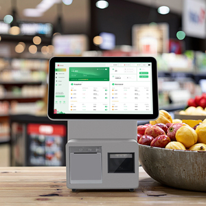 15.6inch máy in máy quét phần cứng tiền mặt đăng ký máy thiết bị đầu cuối màn hình cảm ứng kép tất cả trong một hệ thống POS cho qsr cửa hàng bán lẻ - Product Image 1