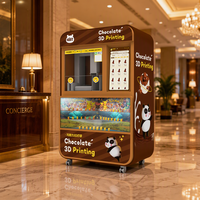 Distributeur automatique de chocolat 3D entièrement automatique, qualité alimentaire, avec écran tactile et paiement multi-mode, pour centre commercial et parc d'attractions