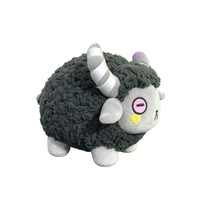 Mascotte de marque en peluche Goth, jouet en peluche mouton noir personnalisé, OEM ODM, peluche douce, mouton en peluche Kawaii et mignon pour enfants