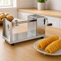 Machine manuelle à frites en spirale en acier inoxydable, modèle commercial, pour frites et snacks