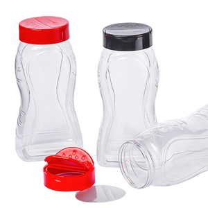 650ml rõ ràng Pet nhựa gia vị chai với hai mặt lật Tops cho lắc hạt tiêu bột gia vị nhựa container lọ - Product Image 4