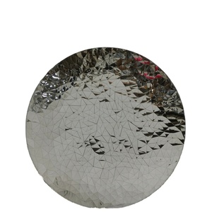 Decoración de Pared Interior y Exterior, Escultura de Esfera Cóncava de Acero Inoxidable, Arte Decorativo para Paredes de Edificios y Hoteles - Product Image 1