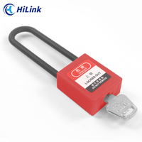 Stock d'usine HiLink cadenas de sécurité à manille de 76mm de long serrures identiques rouges en nylon non conducteur de Chine