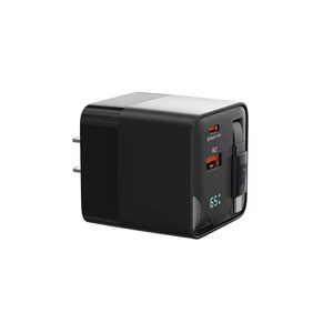 พอร์ตคู่65W Cube ที่ชาร์จพับได้80cm สาย USB C A PD ชาร์จเร็วเทคโนโลยี GAN สำหรับแล็ปท็อปแท็บเล็ตโทรศัพท์ - Product Image 1