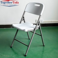 Table et chaises de jardin rondes légères en plastique empilables de 6 pieds pour événements, hôtels, restaurants, parcs et écoles