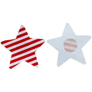 <span class=keywords><strong>Pegatinas</strong></span> para Pezones con Rayas Rojas y Blancas, Bonitas y Sexys, Cubrepezones Invisibles con Forma <span class=keywords><strong>de</strong></span> Estrella, Ropa Interior Íntima - Product Image 6