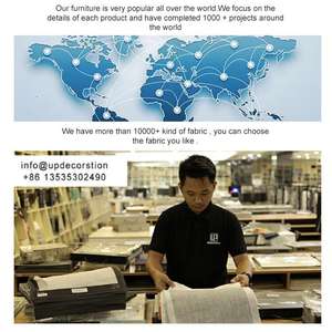 Set di Mobili per Camera da <span class=keywords><strong>Letto</strong></span> in Legno Massello Intagliato di Lusso California King con Rivestimento in <span class=keywords><strong>Velluto</strong></span> - Product Image 6