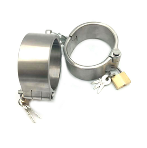 Menottes de poignet détachables en acier inoxydable argenté Darkseid Emperor pour couple, produits pour adultes BDSM, vente en gros - Product Image 6