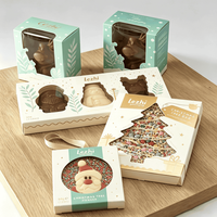 Caja de Regalo Navideña Portátil, Creativa, Reutilizable y Autoensamblable para Niños, Cajas de Papel Ecológicas Plegables para Dulces