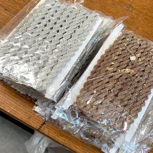 Passamaneria in Cristallo <span class=keywords><strong>con</strong></span> Strass su Base in Tessuto Intrecciato da 1 cm - Product Image 3