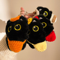 Peluche en peluche Kawaii chaton noir chat mignon porte-clés peluche peluche Peluches Al Por Mayor porte-clés jouets chats pour Machine à griffes