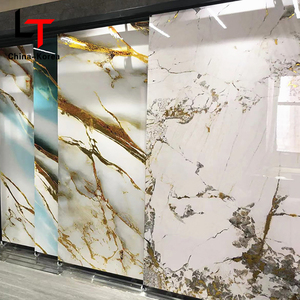 LT 1220*2440mm * 5mm Hot Sale Innendekoration Künstliche UV-Marmor Wand platte & Platte Hoch glänzende PVC-Kunststoff platte für Haus - Product Image 3