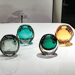 Étagère de bureau intérieure, décoration de pièce, plusieurs couleurs, forme de boule, décoration de pièce, vase en verre, ornements de Noël - Product Image 3