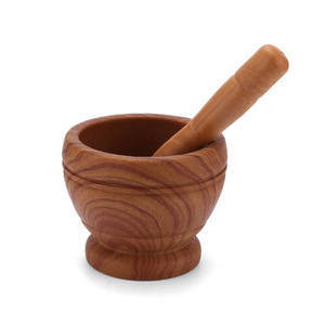 <span class=keywords><strong>Promo</strong></span> vente entière Pound pot d'ail pot d'ail mortier d'ail en bois - Product Image 2
