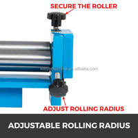 Machine à rouler les tôles et plaques métalliques manuelle Sj-320 avec manivelle pour le pliage et la formage de cercles, machine à rouler les métaux manuelle