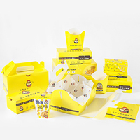 Boîte d'emballage pour frites personnalisées avec logo, emballage pour la restauration rapide, boîte à emporter jetable, boîte à déjeuner, boîte à frites, boîte à poulet, boîte alimentaire en papier