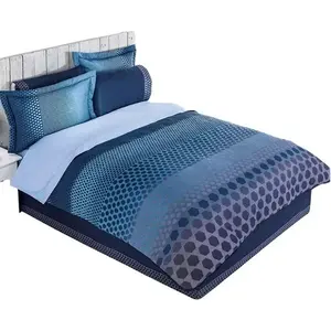 Luciano <b>Duvet</b> Cover Set 8 Pieces <b>Double</b> Size Geometric Pattern Modern Bedding Home Use <b>All</b> <b>Season</b> Polyester Cotton 400TC - Product Image 3