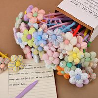Stylo Gel Anime Anti-Stress en Forme de Fleur, Couleurs Assorties, Cadeau Promotionnel pour Étudiants, Filles, Enfants et Bureau