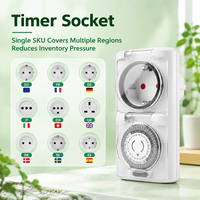 Minuteur de coupure automatique 24 heures, prise AC220-250V 4000W, cadran mécanique pour la programmation des appareils électroménagers