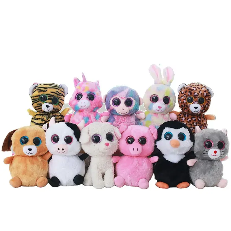 Grue Machine Jouets Animaux En Peluche Jouet Surplus Marque Stock En Peluche Jouet Ailé Pals Panda Licorne Violet Brillant Ailes Corne