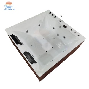 <span class=keywords><strong>Spa</strong></span> de jardin autoportant carré moderne en acrylique pour 4-5 personnes, chauffé, avec drain intégré, massage, bain à remous et cascade - Product Image 5