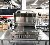 Barbecue en acier inoxydable 304 pour cuisine extérieure, ensemble barbecue encastrable avec accessoire de capot