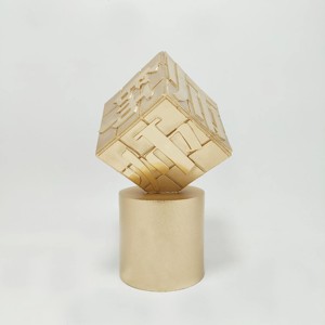 Offre Spéciale – Trophée Artisanal Gravé en Métal Doré Écologique de Haute Qualité – Meilleur Souvenir avec Caractères Chinois – Cadeau d'Entreprise Direct Usine - Product Image 3