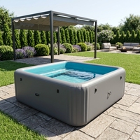 Piscine gonflable populaire 2026 en PVC DWF avec siège et filtre pour bain de soleil et natation en extérieur et dans la cour
