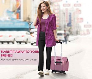 Free Sample Rolling Sewing Machine <b>Bag</b> Collapsible <b>Trolley</b> <b>Bag</b> with Wheels Sewing Machine Carrying <b>Bag</b> - Product Image 3