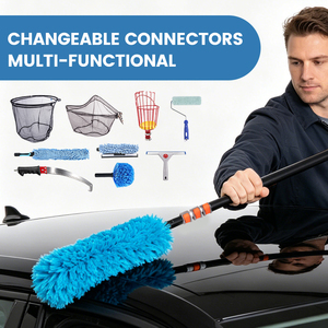Vara telescópica a granel para redes <span class=keywords><strong>de</strong></span> pesca, barra extensible <span class=keywords><strong>de</strong></span> aluminio con abrazaderas <span class=keywords><strong>de</strong></span> bloqueo y compatibilidad universal con cabezales intercambiables - Product Image 4