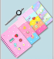 Cuaderno Espiral con Anillas, Diseño Divertido, A5, para Estudiantes, Papelería, Cuaderno de Hojas Sueltas Coloridas