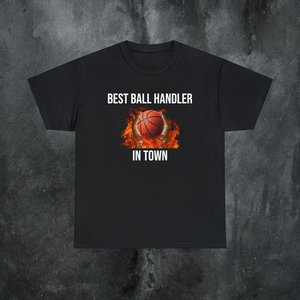 Meilleur maniaque du ballon de la ville, t-shirt de basket-ball, cadeau drôle avec citation de meme - Product Image 1