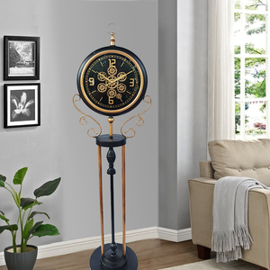 Hiện đại sang trọng mỹ đặc biệt lớn đứng sàn đồng hồ sáng tạo bánh xoay ba chân trang trí đồng hồ treo tường cho cuộc sống - Product Image 6