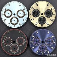 Pièces de montre CF Factory, cadran fabriqué pour mouvement 4130, 116508, 116500, 116518, 116520, bleu luminescent