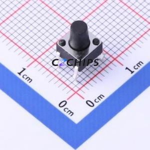 TSD001A08026A Tactile Switch Through hole Component (THT)-4P,6x6mm Switch Round Button 2.6N Through Hole 6mm - Product Image 1