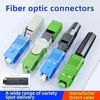 Conector Rápido de Fibra Óptica UPC SC APC, Uso en PC FTTH, Azul Verde, Garantía de 5 Años