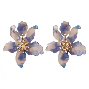 KDC2372 wholesale fashion high quality acrylic plastic flower earrings