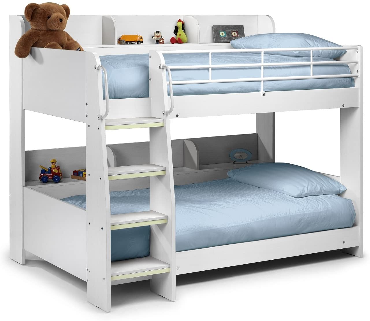 Children's bedroom wooden furniture bunk bed with bookrack