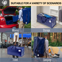 Lot de 10 sacs de déménagement extra-larges avec sangles de sac à dos et poignées de transport, sacs de rangement pour le déménagement de dortoir universitaire et de maison