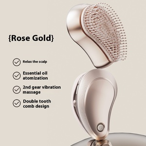 最新電動ヘアケアブラシ：頭皮マッサージ、振動、微粒子ヘアオイルミスト機能付き - Product Image 2