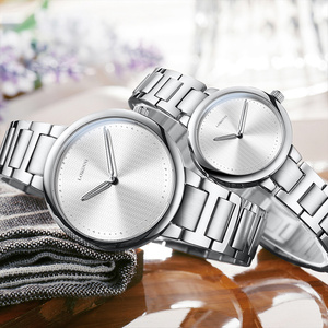 Reloj de Pareja LOBINNI 3018 con Correa de Acero Inoxidable en Oro Rosa, Movimiento de Cuarzo y Esfera con Indicadores - Product Image 1