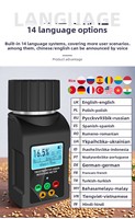 Humidimètre portable de type tasse MG Pro pour café, cacao, riz, blé et 25 types de céréales – Testeur d'humidité des grains