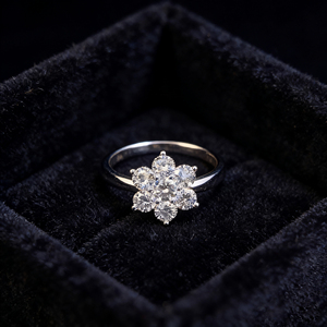 <b>CUSTOM</b> SILVER 10K/14K/18 SOLID GOLD CLASSIC Lab-Grown CVD IGI VVS-VS Oval Cut ENGAGEMENT PARTY FASHION CLUSTER <b>RING</b> - Product Image 4