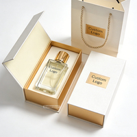 Boîte cadeau personnalisée en carton rigide avec fermeture magnétique et sac en papier, emballage de parfum chaud pour flacon de 30 ml et 50 ml, coffret cadeau