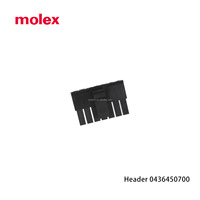 Connecteurs MOLEX 0436450700, Interconnexions, Connecteurs Rectangulaires, Boîtiers de Connecteurs Rectangulaires Série Micro-Fit 3.0 43645