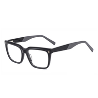 Lunettes optiques unisexes en acrylique à monture carrée, légères, anti-lumière bleue, solides, durables, style classique et élégant, confortables toute la journée